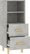 vidaXL - Dressoir - 34,5x34x90 - cm - bewerkt - hout - betongrijs