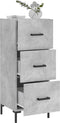vidaXL - Dressoir - 34,5x34x90 - cm - bewerkt - hout - betongrijs