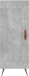 vidaXL - Dressoir - 34,5x34x90 - cm - bewerkt - hout - betongrijs