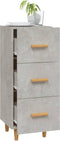 vidaXL - Dressoir - 34,5x34x90 - cm - bewerkt - hout - betongrijs