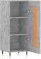 vidaXL - Dressoir - 34,5x34x90 - cm - bewerkt - hout - betongrijs