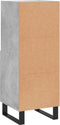 vidaXL - Dressoir - 34,5x34x90 - cm - bewerkt - hout - betongrijs