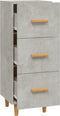 vidaXL - Dressoir - 34,5x34x90 - cm - bewerkt - hout - betongrijs