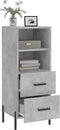 vidaXL - Dressoir - 34,5x34x90 - cm - bewerkt - hout - betongrijs