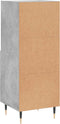 vidaXL - Dressoir - 34,5x34x90 - cm - bewerkt - hout - betongrijs