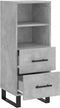 vidaXL - Dressoir - 34,5x34x90 - cm - bewerkt - hout - betongrijs