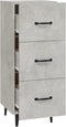 vidaXL - Dressoir - 34,5x34x90 - cm - bewerkt - hout - betongrijs