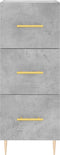 vidaXL - Dressoir - 34,5x34x90 - cm - bewerkt - hout - betongrijs