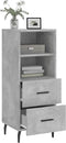 vidaXL - Dressoir - 34,5x34x90 - cm - bewerkt - hout - betongrijs
