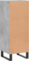 vidaXL - Dressoir - 34,5x34x90 - cm - bewerkt - hout - betongrijs