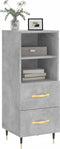 vidaXL - Dressoir - 34,5x34x90 - cm - bewerkt - hout - betongrijs