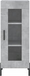 vidaXL - Dressoir - 34,5x34x90 - cm - bewerkt - hout - betongrijs