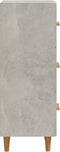 vidaXL - Dressoir - 34,5x34x90 - cm - bewerkt - hout - betongrijs