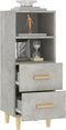 vidaXL - Dressoir - 34,5x34x90 - cm - bewerkt - hout - betongrijs