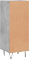vidaXL - Dressoir - 34,5x34x90 - cm - bewerkt - hout - betongrijs