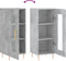 vidaXL - Dressoir - 34,5x34x90 - cm - bewerkt - hout - betongrijs