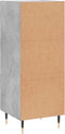 vidaXL - Dressoir - 34,5x34x90 - cm - bewerkt - hout - betongrijs