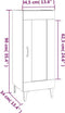 vidaXL - Dressoir - 34,5x34x90 - cm - bewerkt - hout - betongrijs