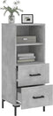 vidaXL - Dressoir - 34,5x34x90 - cm - bewerkt - hout - betongrijs