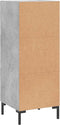 vidaXL - Dressoir - 34,5x34x90 - cm - bewerkt - hout - betongrijs