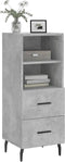vidaXL - Dressoir - 34,5x34x90 - cm - bewerkt - hout - betongrijs