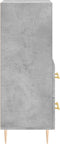 vidaXL - Dressoir - 34,5x34x90 - cm - bewerkt - hout - betongrijs