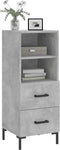 vidaXL - Dressoir - 34,5x34x90 - cm - bewerkt - hout - betongrijs