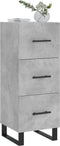 vidaXL - Dressoir - 34,5x34x90 - cm - bewerkt - hout - betongrijs