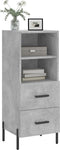 vidaXL - Dressoir - 34,5x34x90 - cm - bewerkt - hout - betongrijs