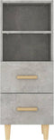 vidaXL - Dressoir - 34,5x34x90 - cm - bewerkt - hout - betongrijs