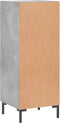vidaXL - Dressoir - 34,5x34x90 - cm - bewerkt - hout - betongrijs