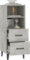 vidaXL - Dressoir - 34,5x34x90 - cm - bewerkt - hout - betongrijs