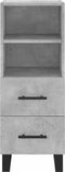 vidaXL - Dressoir - 34,5x34x90 - cm - bewerkt - hout - betongrijs