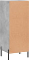 vidaXL - Dressoir - 34,5x34x90 - cm - bewerkt - hout - betongrijs