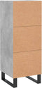 vidaXL - Dressoir - 34,5x34x90 - cm - bewerkt - hout - betongrijs