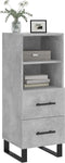 vidaXL - Dressoir - 34,5x34x90 - cm - bewerkt - hout - betongrijs