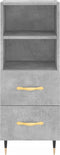 vidaXL - Dressoir - 34,5x34x90 - cm - bewerkt - hout - betongrijs