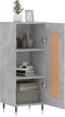 vidaXL - Dressoir - 34,5x34x90 - cm - bewerkt - hout - betongrijs