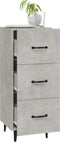vidaXL - Dressoir - 34,5x34x90 - cm - bewerkt - hout - betongrijs