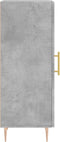 vidaXL - Dressoir - 34,5x34x90 - cm - bewerkt - hout - betongrijs