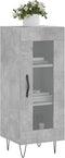 vidaXL - Dressoir - 34,5x34x90 - cm - bewerkt - hout - betongrijs