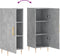 vidaXL - Dressoir - 34,5x34x90 - cm - bewerkt - hout - betongrijs