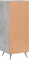 vidaXL - Dressoir - 34,5x34x90 - cm - bewerkt - hout - betongrijs