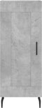 vidaXL - Dressoir - 34,5x34x90 - cm - bewerkt - hout - betongrijs
