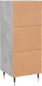 vidaXL - Dressoir - 34,5x34x90 - cm - bewerkt - hout - betongrijs