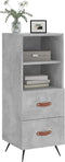 vidaXL - Dressoir - 34,5x34x90 - cm - bewerkt - hout - betongrijs