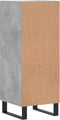 vidaXL - Dressoir - 34,5x34x90 - cm - bewerkt - hout - betongrijs