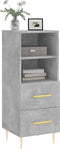 vidaXL - Dressoir - 34,5x34x90 - cm - bewerkt - hout - betongrijs