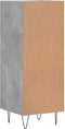 vidaXL - Dressoir - 34,5x34x90 - cm - bewerkt - hout - betongrijs