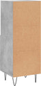 vidaXL - Dressoir - 34,5x34x90 - cm - bewerkt - hout - betongrijs